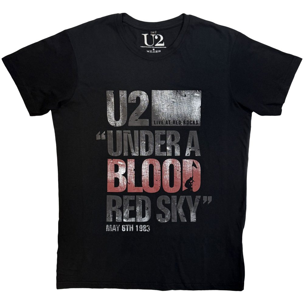 U2 - Blood Red Sky Live Heren Tshirt - Zwart